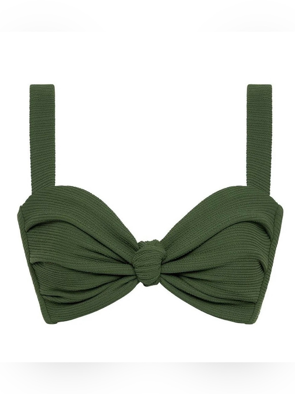 Montce Olive Micro Scrunch Hayden Bikini Top Size M NWT
